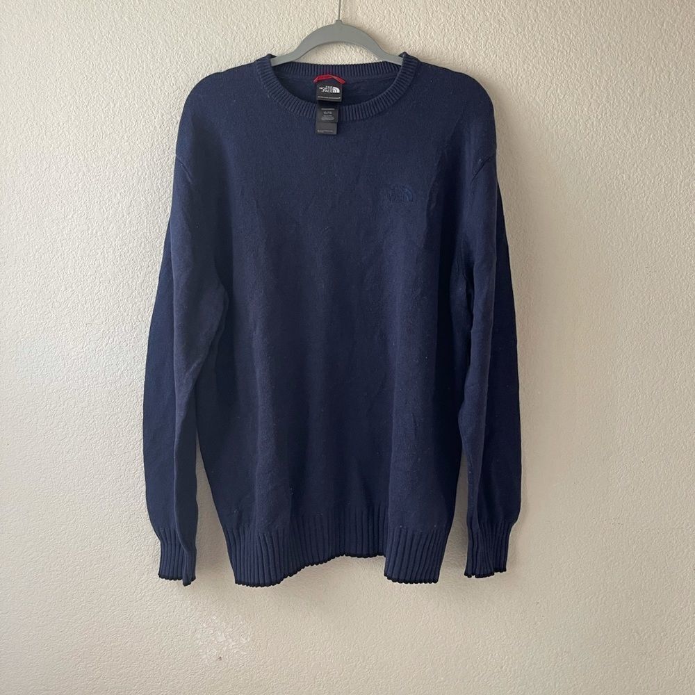 The north face navy‎ wool blend sweater